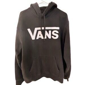 Vans Mens Classic Fit Logo Pullover Hoodie Black Large Sweatshirt